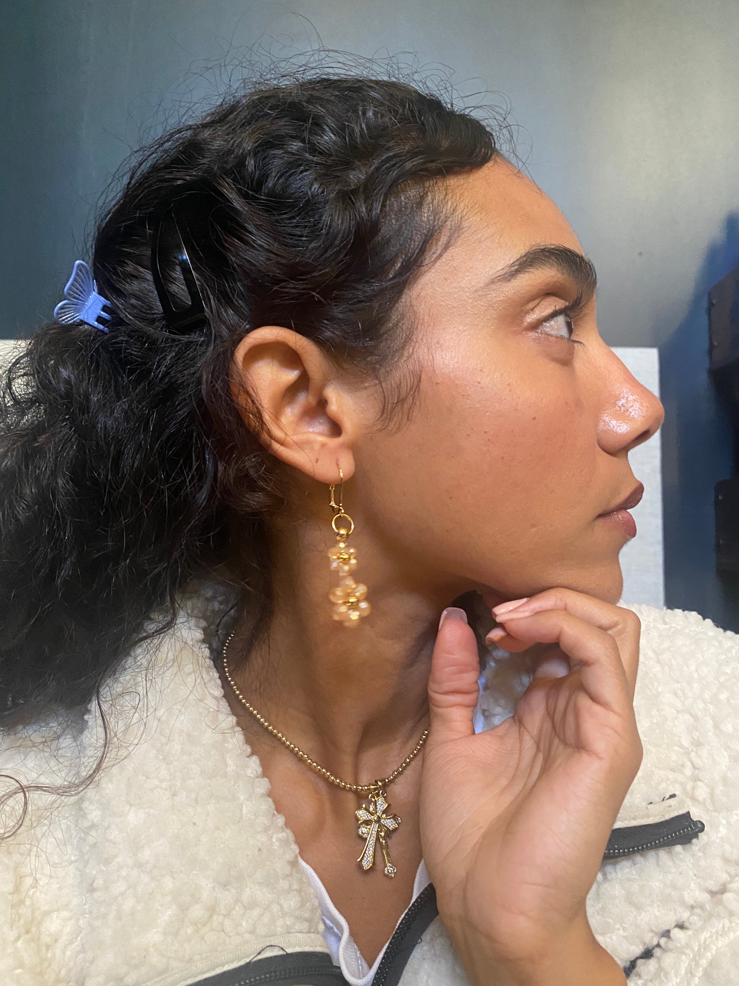 Champagne Daisy Earrings