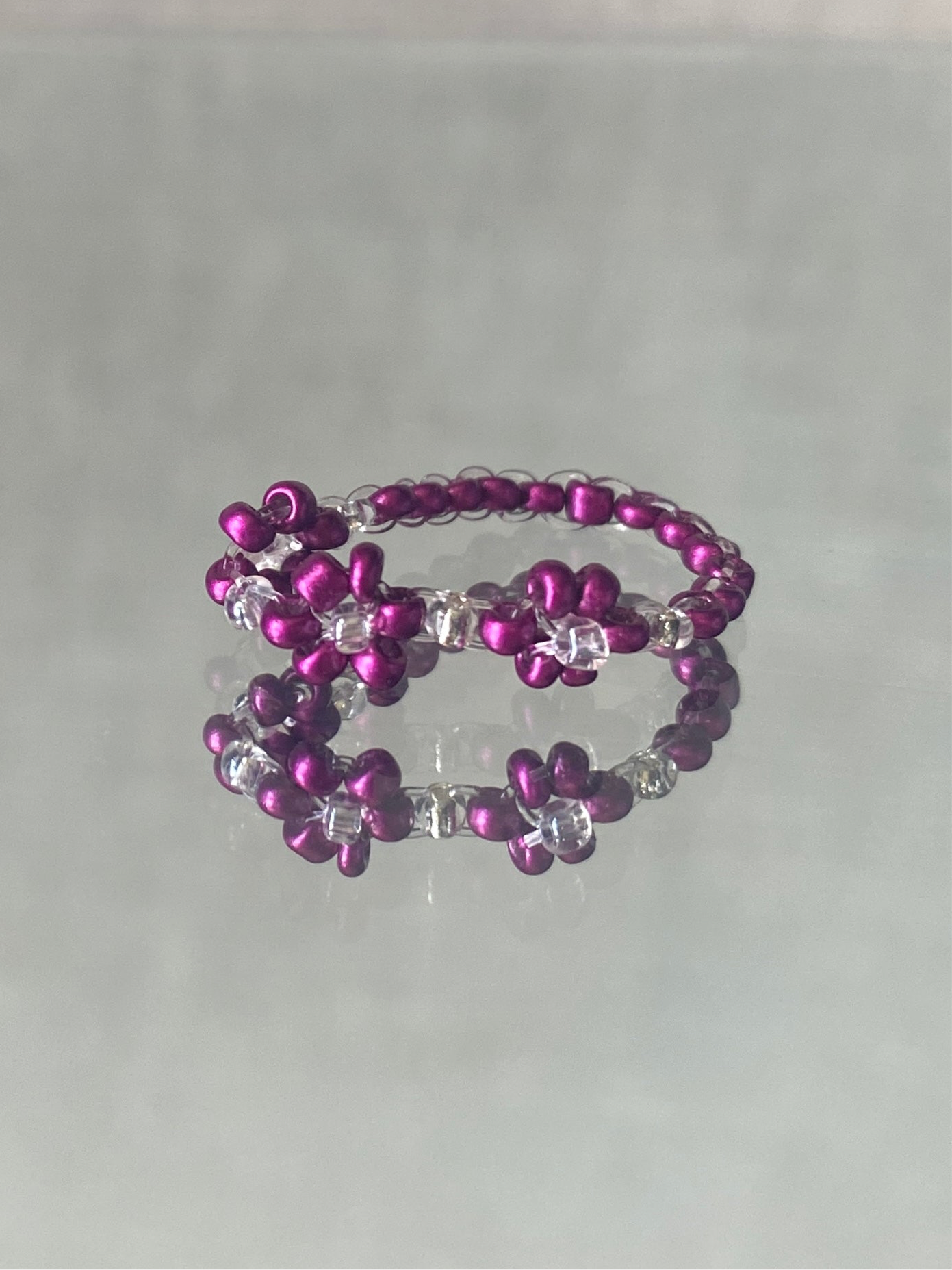Purple Daisy and Bracelet Set