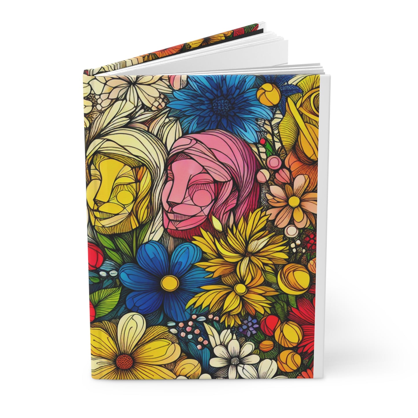 Colorful Floral Hardcover Journal | Artistic Notebook | Gift for Writers, Artists, Students | Floral Art Journal | Elegant Diary