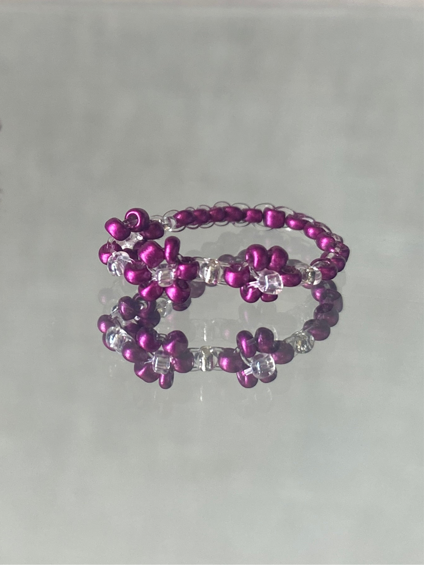Purple Daisy and Bracelet Set