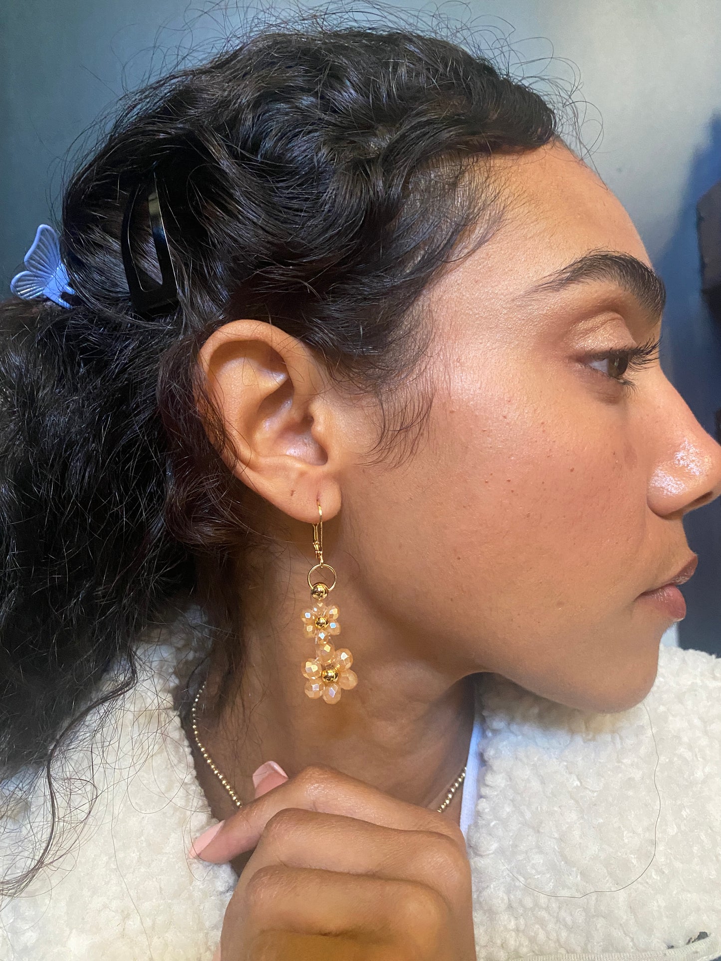 Champagne Daisy Earrings