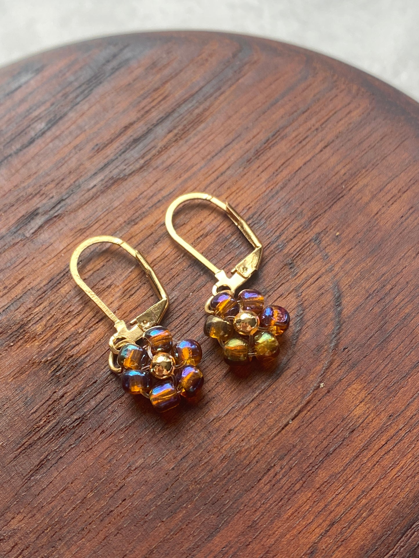 Bronzed Daisy Earrings