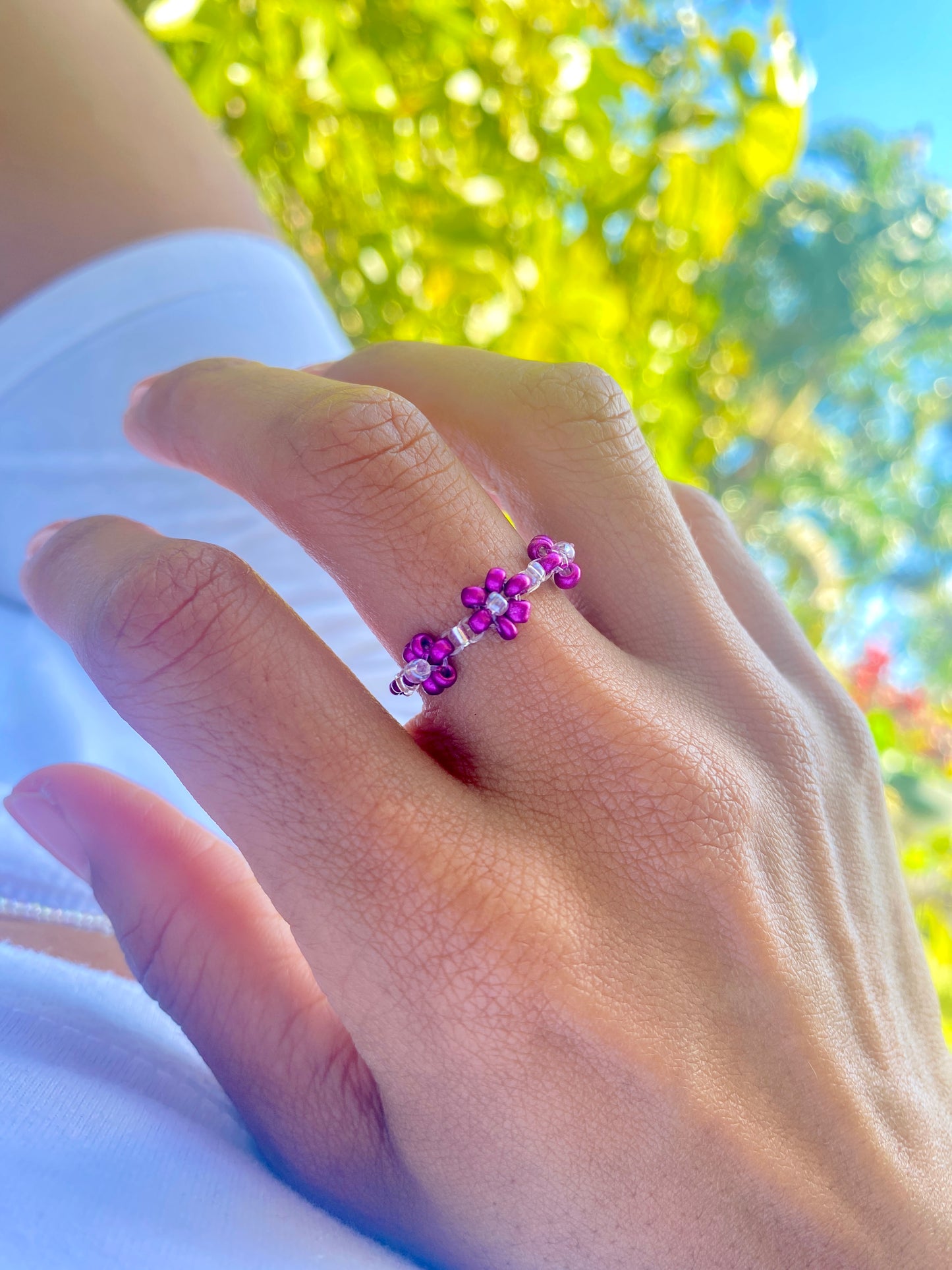 Purple Daisy and Bracelet Set