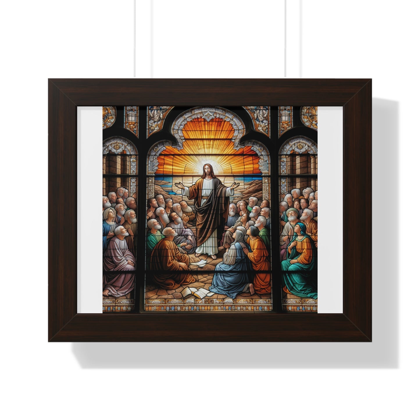 Framed Religious Art Poster, Inspirational Wall Decor, Christian Home Decoration, Gift for Believers, Faith-Based Art Print