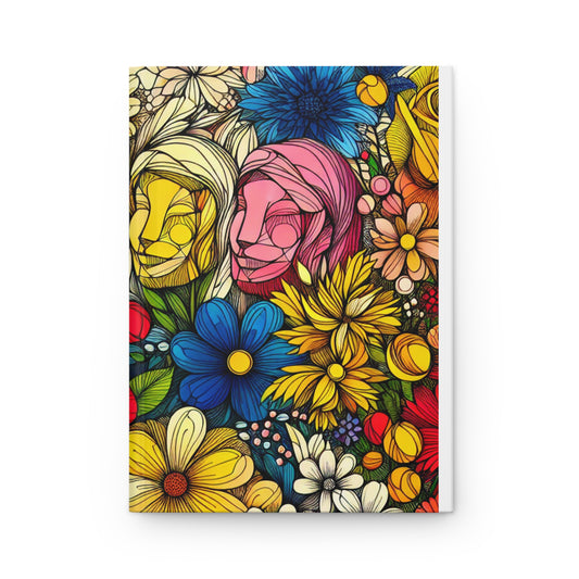 Colorful Floral Hardcover Journal | Artistic Notebook | Gift for Writers, Artists, Students | Floral Art Journal | Elegant Diary