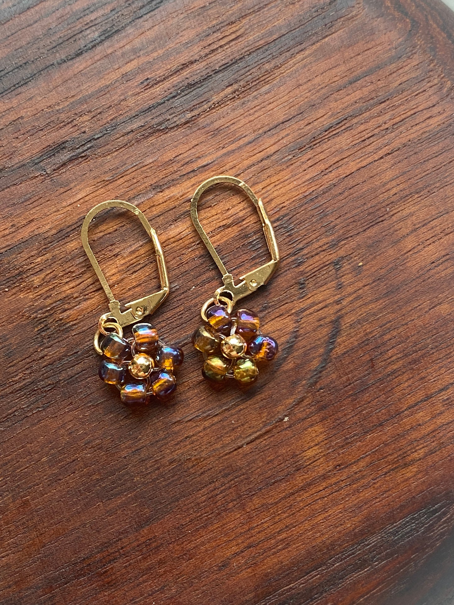 Bronzed Daisy Earrings