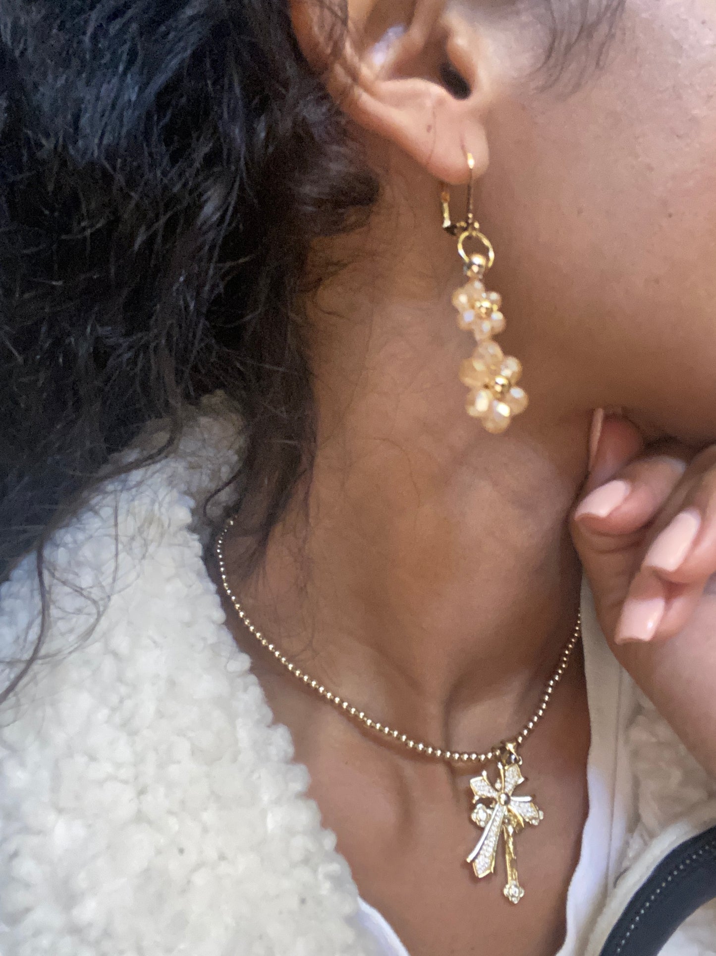 Champagne Daisy Earrings